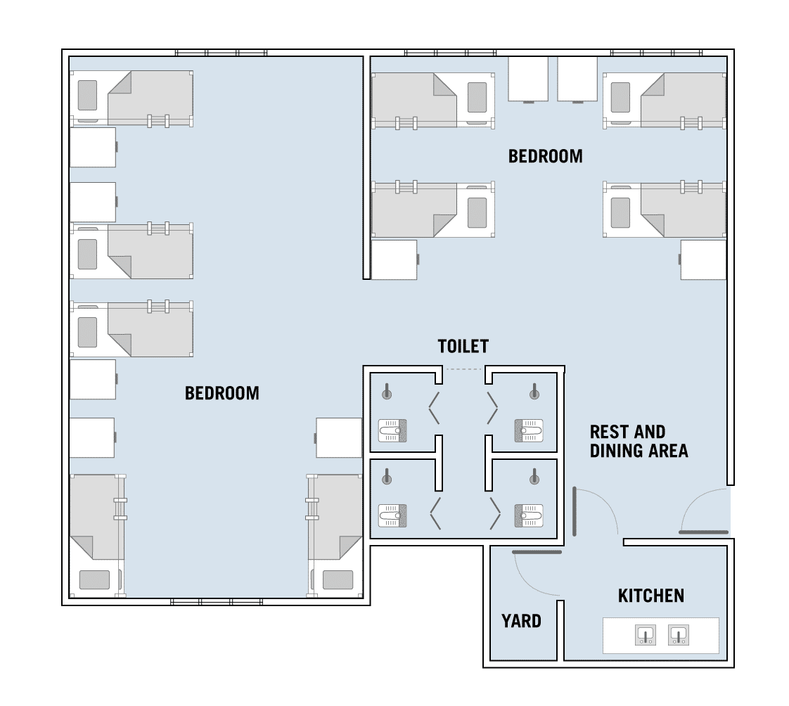Floorplan of a typical apartment at Westlite Senai
