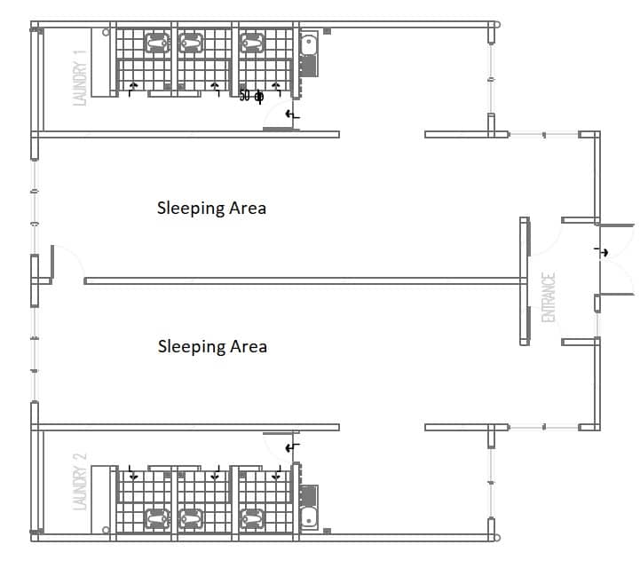 Floorplan of a typical apartment at Westlite Cemerlang