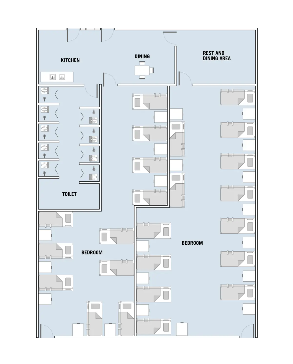Floorplan of a typical apartment at Westlite Tebrau